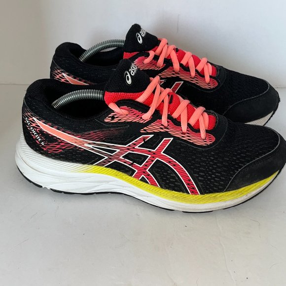 ASICS | Women's Gel Excite 6 Running Shoes Black Laser Pink Size 5 - Picture 1 of 8
